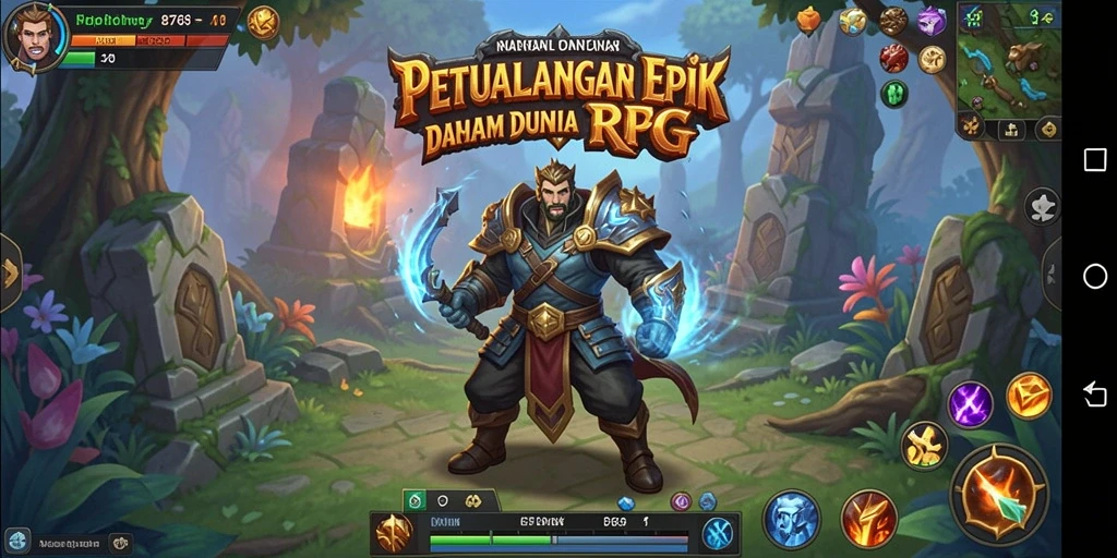 Tangkapan layar utama dari gameplay RPG 8768 yang mendebarkan.