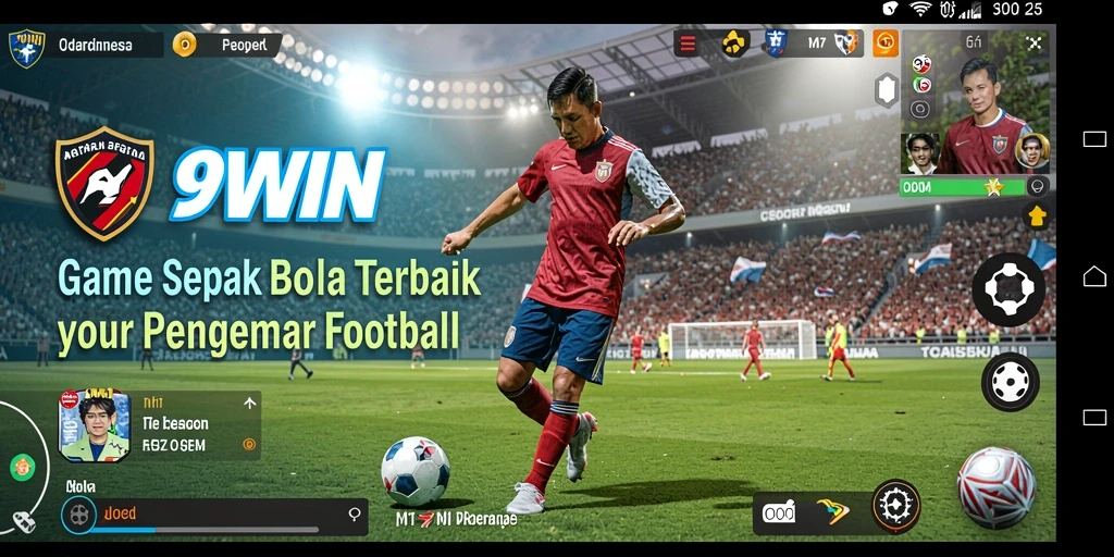 Gameplay seru dengan aksi sepak bola yang mendebarkan.