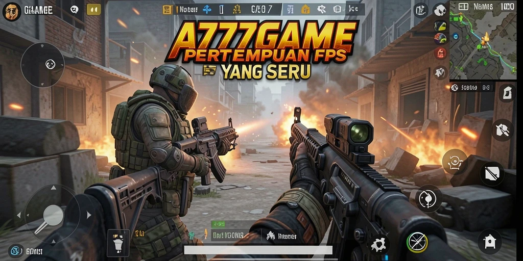 Gameplay intens A777GAME dengan aksi menembak yang mendebarkan.