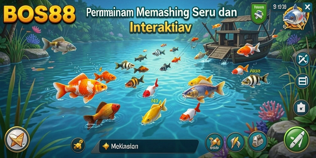 Screenshot BOS88 menampilkan aktivitas memancing yang mendebarkan dan visual yang menawan.