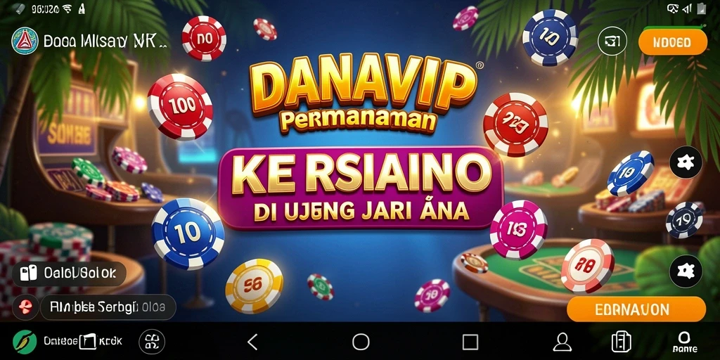 Tangkapan layar utama gameplay Kasino DANAVIP yang menampilkan suasana seru.