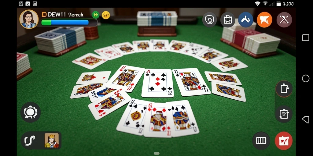 Tampilan gameplay menarik DEWI11 dengan suasana permainan Gaple.