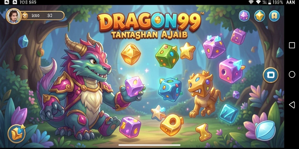 Tampilan menarik dari gameplay Puzzle DRAGON99 yang menantang.