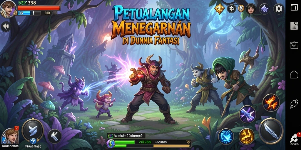 Tampilan menakjubkan dari gameplay petualangan di EZ338.