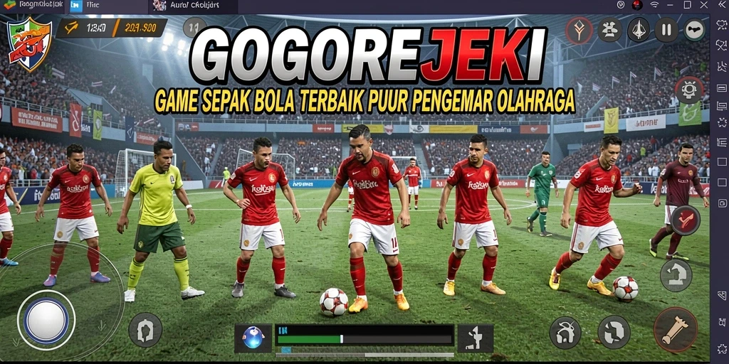 Tampilan aksi seru dalam GOGOREJEKI dengan pertarungan di lapangan.
