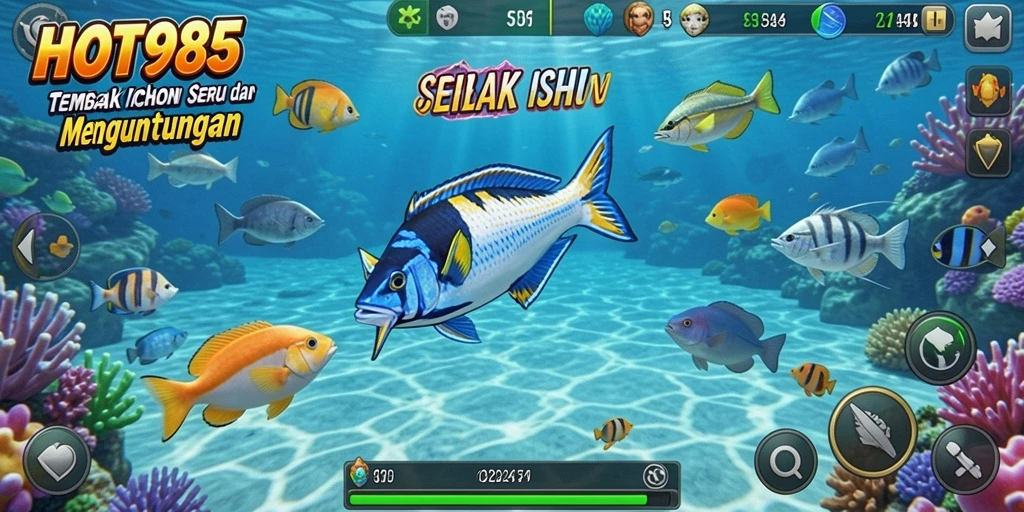 Screenshot gameplay Tembak Ikan yang menegangkan di HOT985.
