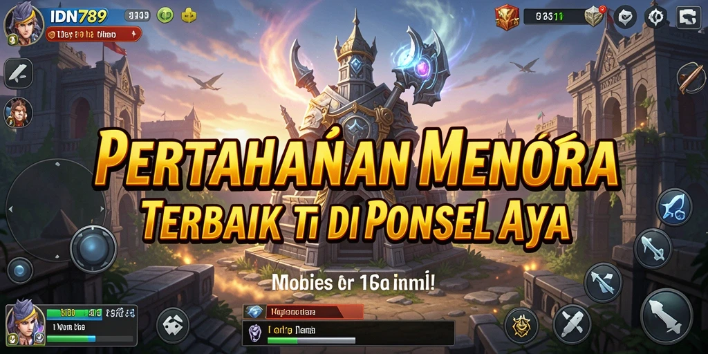 Tampilan menarik dari gameplay Tower Defense di IDN789.