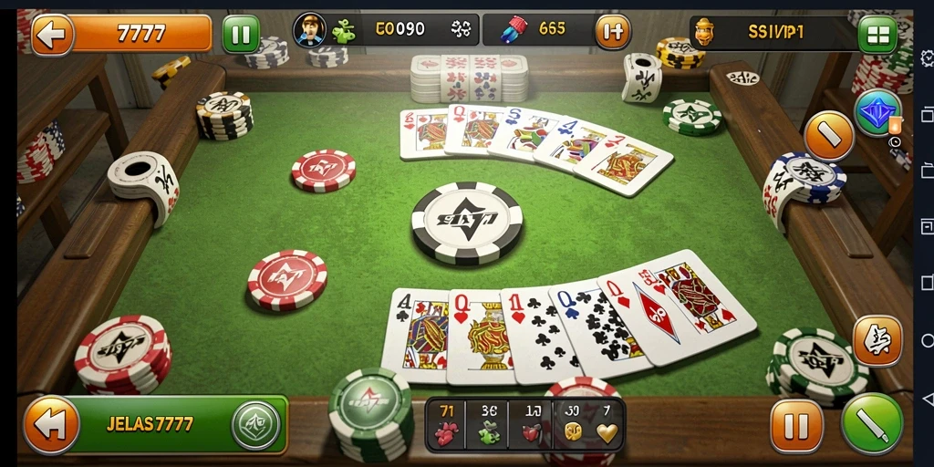 Tampilan gameplay seru JELAS777 saat bermain Gaple