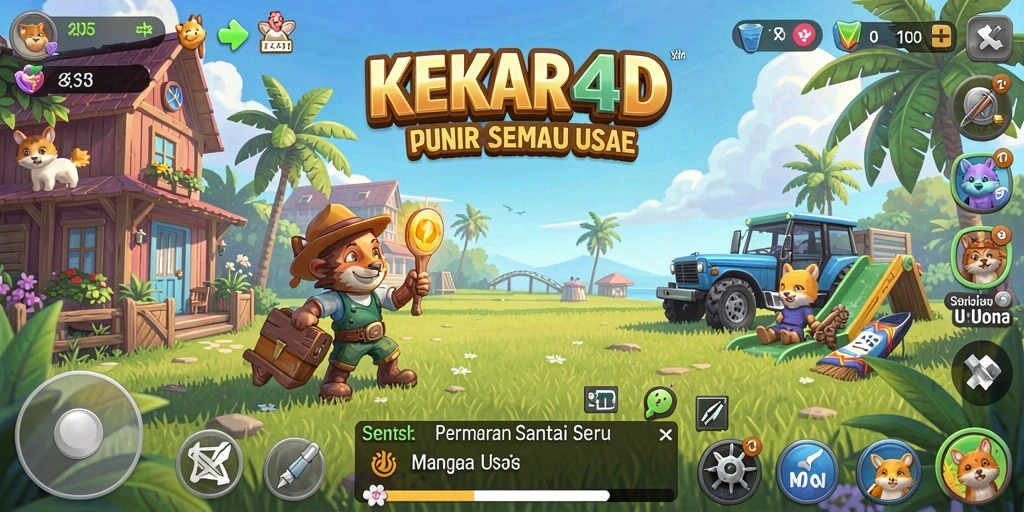 Tampilan gameplay menarik dari KEKAR4D dengan grafis cerah.