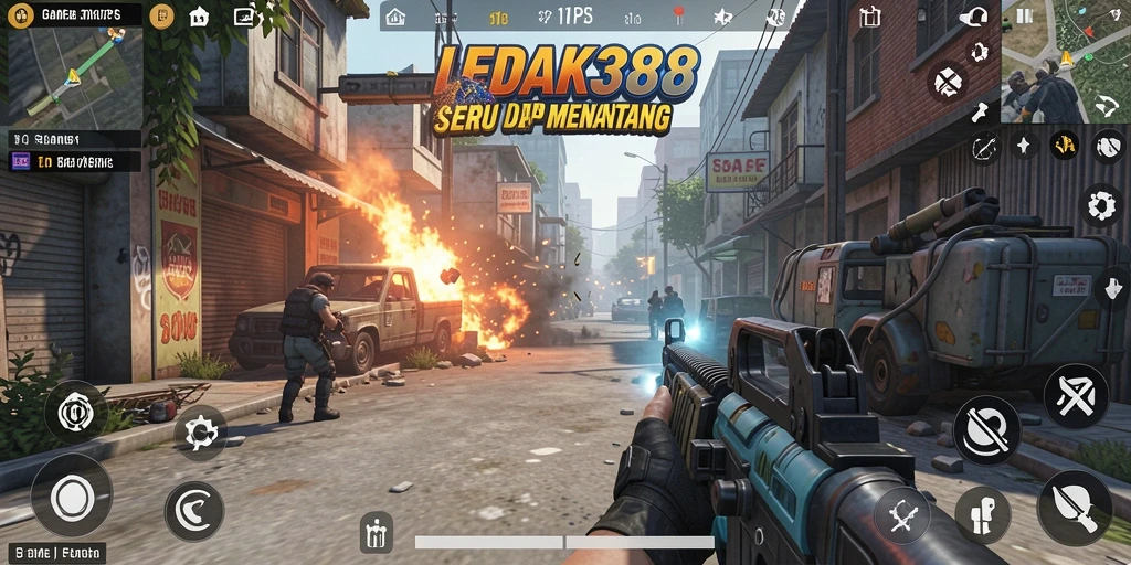 Screenshot gameplay dari LEDAK388 menampilkan aksi seru dan grafis yang mengesankan.