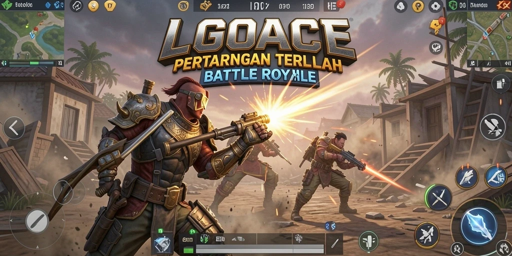 Menampilkan pertarungan intens di arena LGOACE yang mendebarkan.