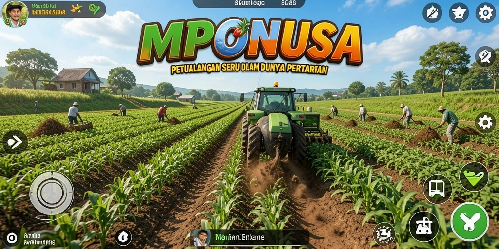 Tampilan seru gameplay bertani di MPONUSA.
