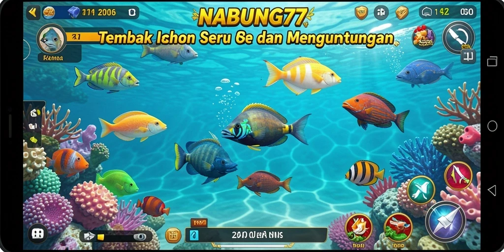 Tampilan gameplay Tembak Ikan yang seru dan interaktif.