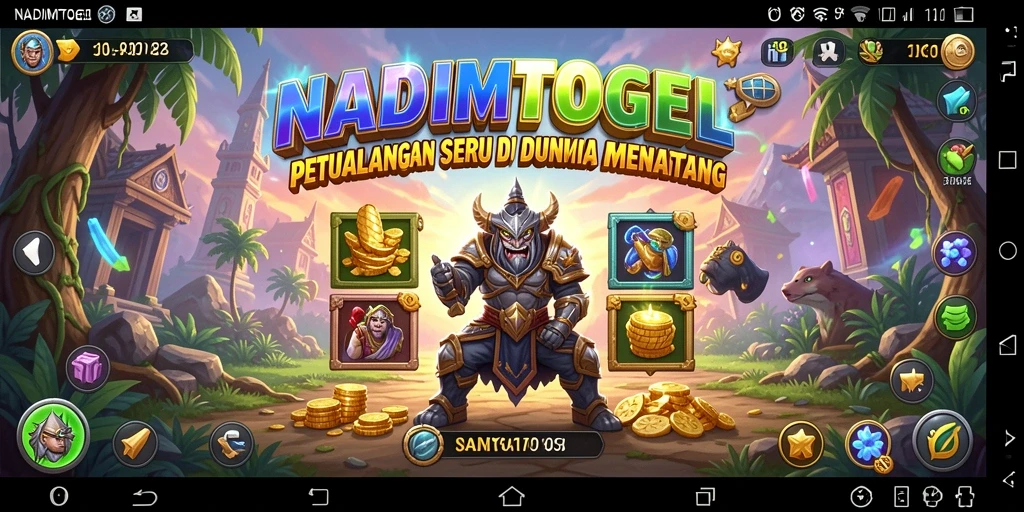 Screenshot gameplay NADIMTOGEL menampilkan petualangan mendebarkan dan lingkungan yang menarik.