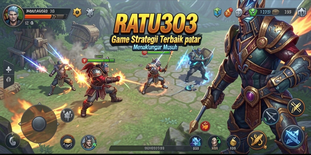 Tangkapan layar utama dari gameplay strategi di RATU303.