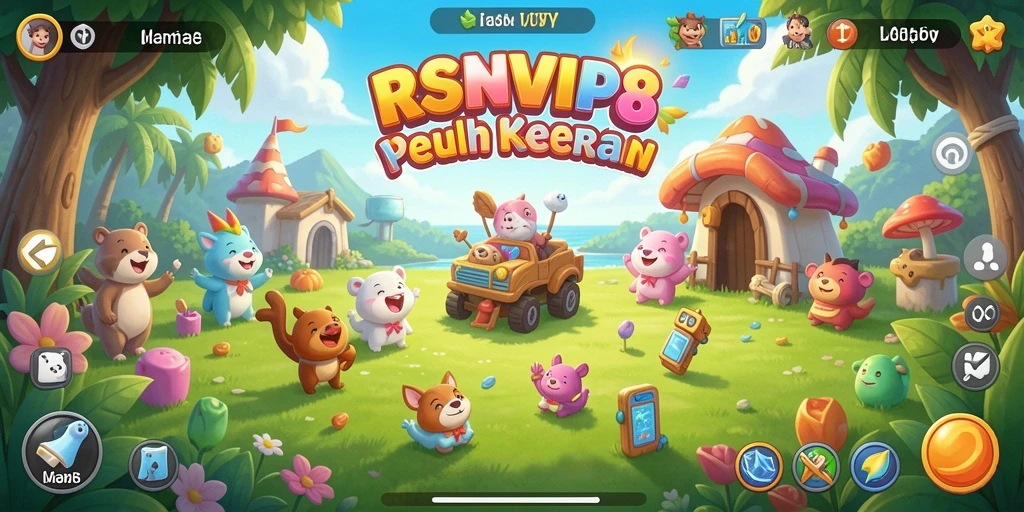 Screenshot gameplay RSNVIP8 yang ceria dan menghibur