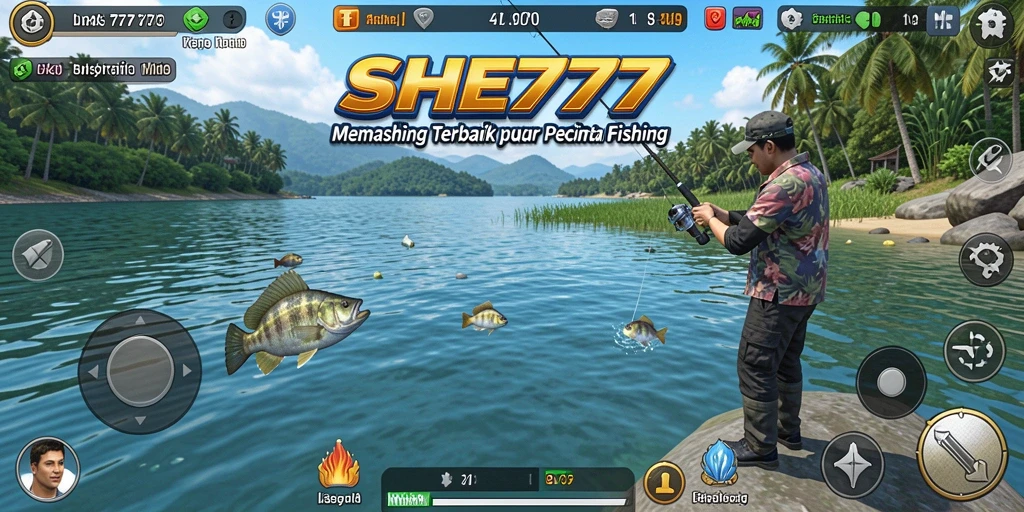 Gameplay SHE777 yang menegangkan dengan pemandangan laut yang indah.