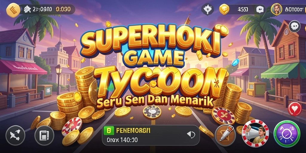 Gameplay seru SUPERHOKI dengan elemen Tycoon yang menarik.