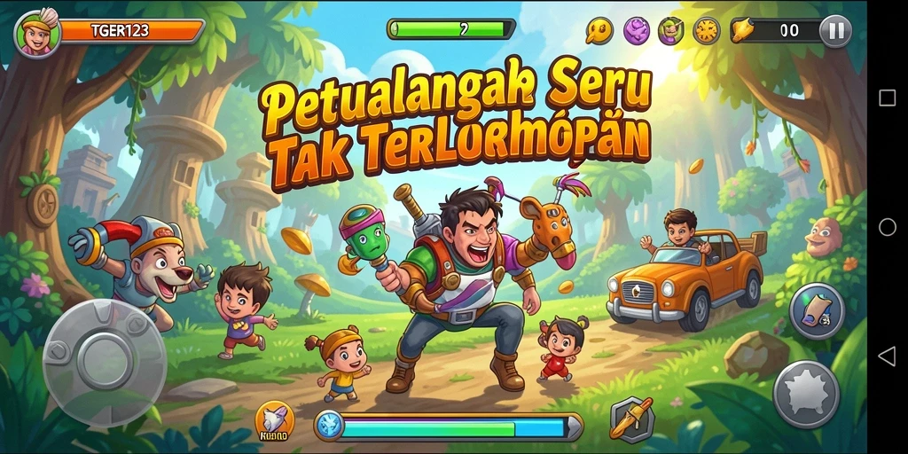 Tampilan utama gameplay TGER123 dengan aksi seru dan grafis menarik.