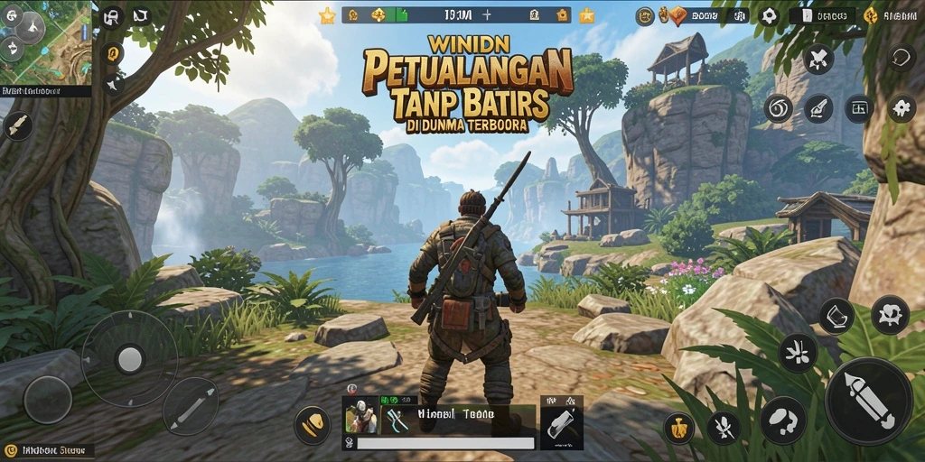 Tampilan gameplay yang menarik dalam dunia terbuka yang luas.